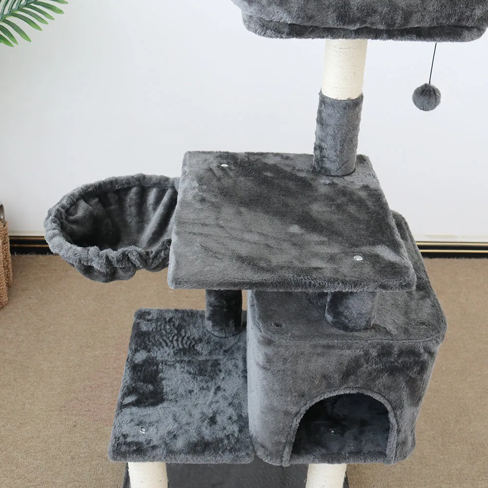 Jute Twine Cat Scratching Tree, Multiple Platforms, 112cm - CATIO