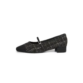 Kedi Tweed Mary Jane - Black ( BLK )