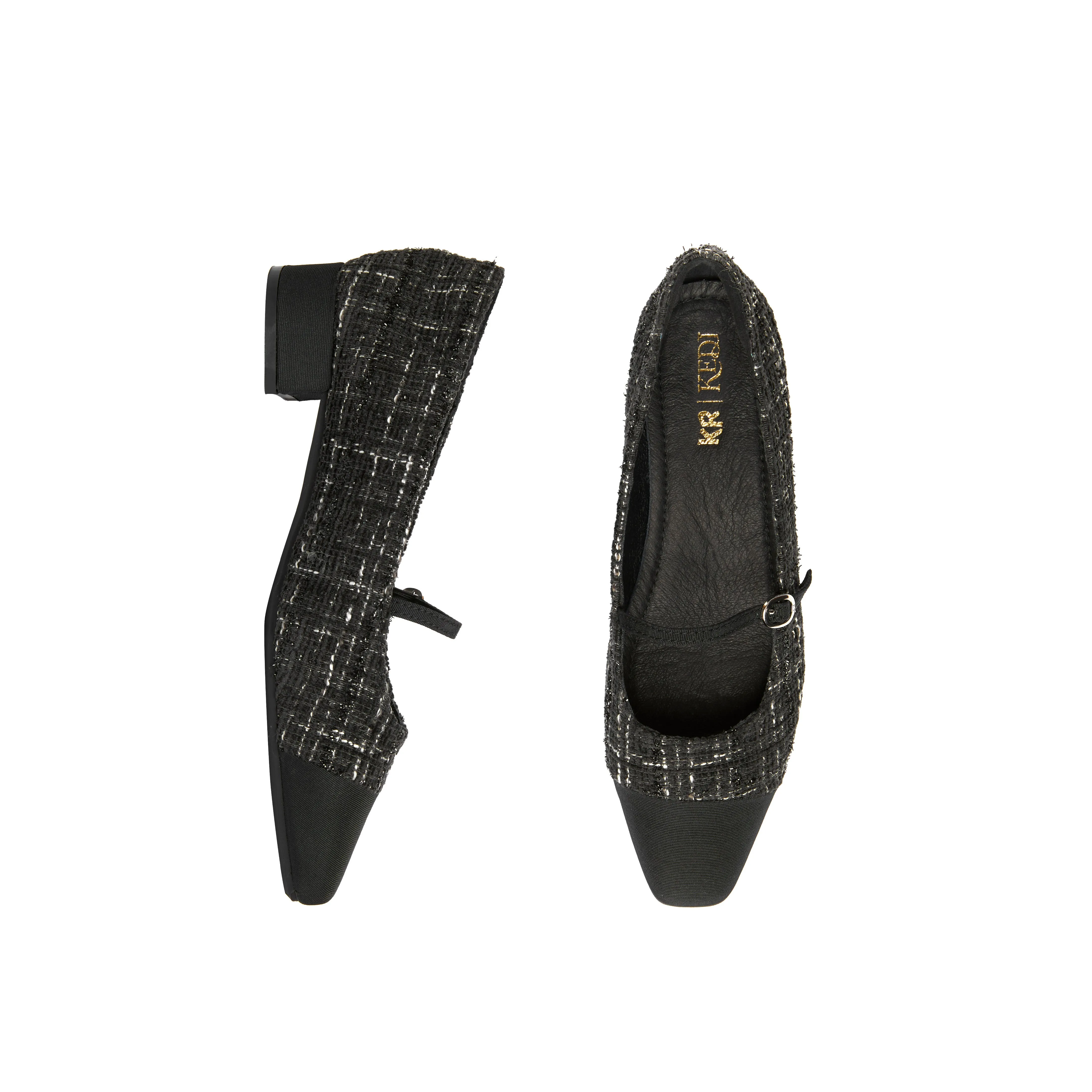 Kedi Tweed Mary Jane - Black ( BLK )