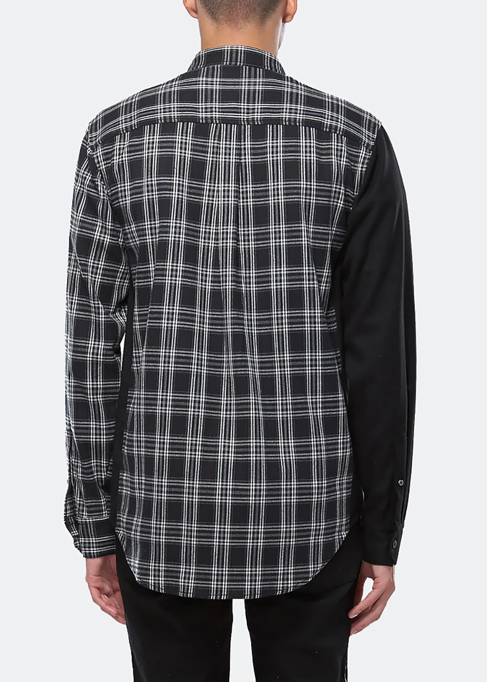 Konus Men's Color Blocked Button Up shirt in Black