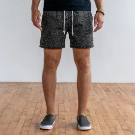 Laidback Short in Graphite Leopard 7oz Twill Sz Small