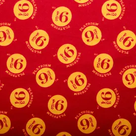 Licensed Flannelette Print - Harry Potter - Platform - Red