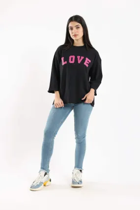 Love Print Lounge Top