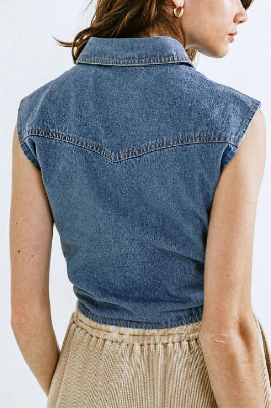 maeve shirt - indigo