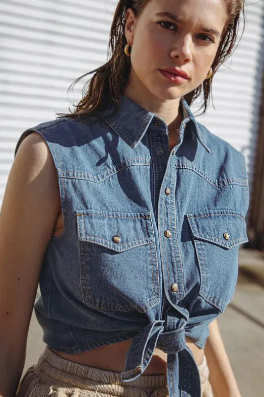 maeve shirt - indigo