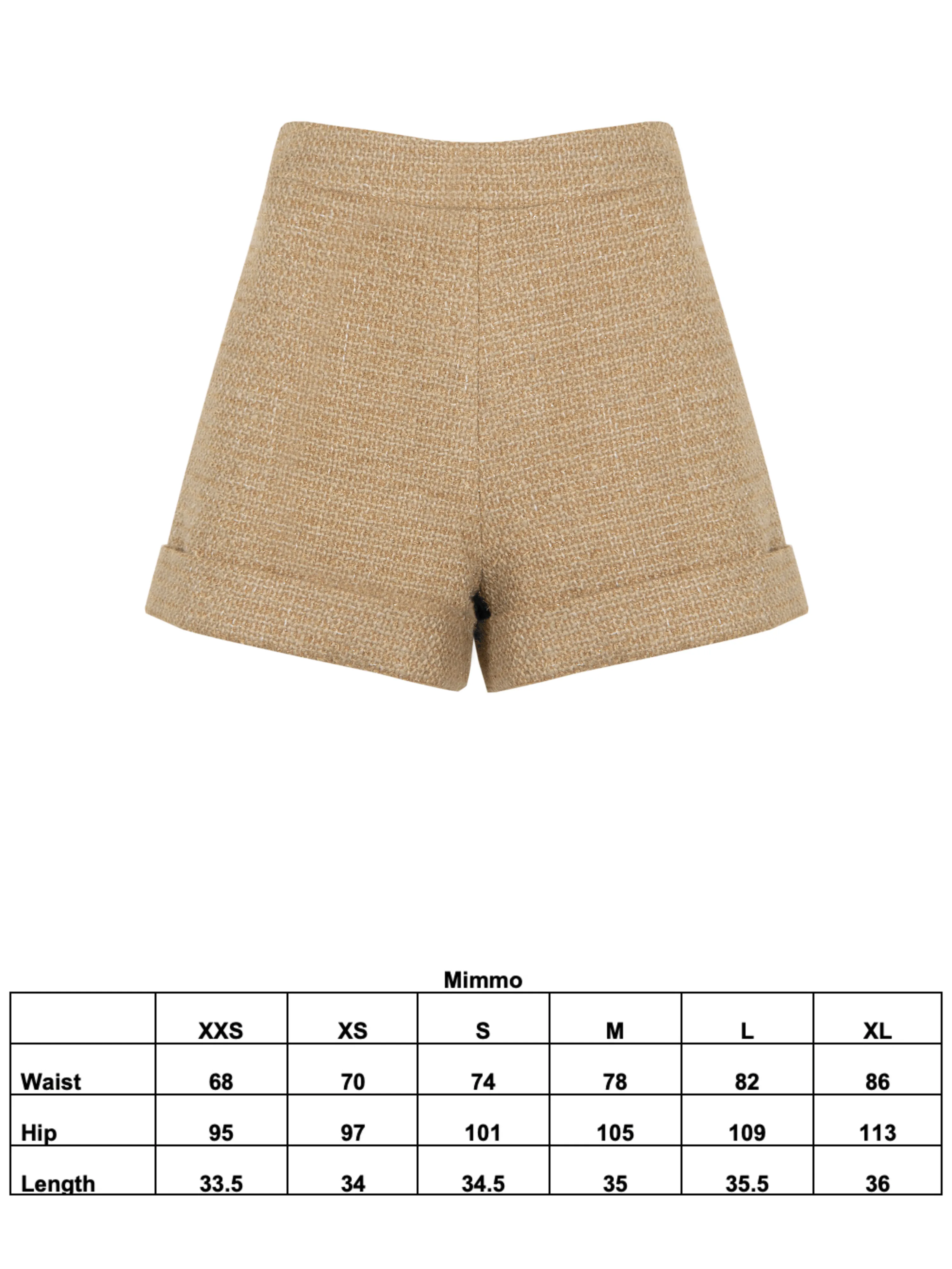 MIMMO SHORTS GOLD