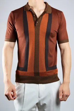 MULTI COLOR COLORBLOCK KNIT POLO