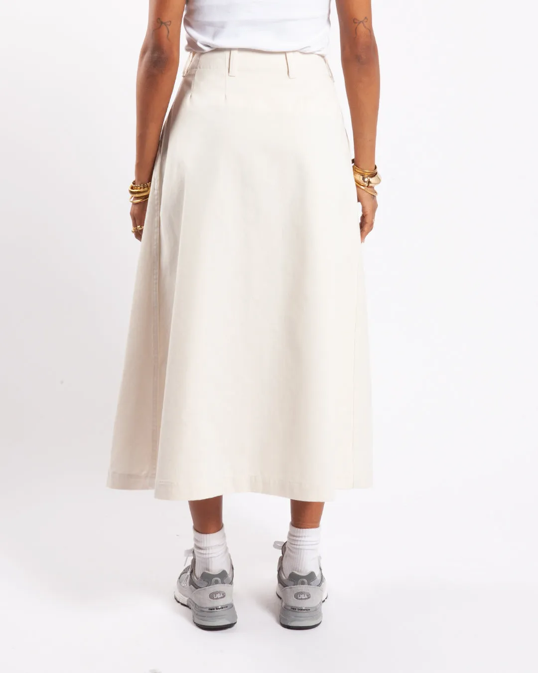 Natural Color Nanamica Chino Style Skirt