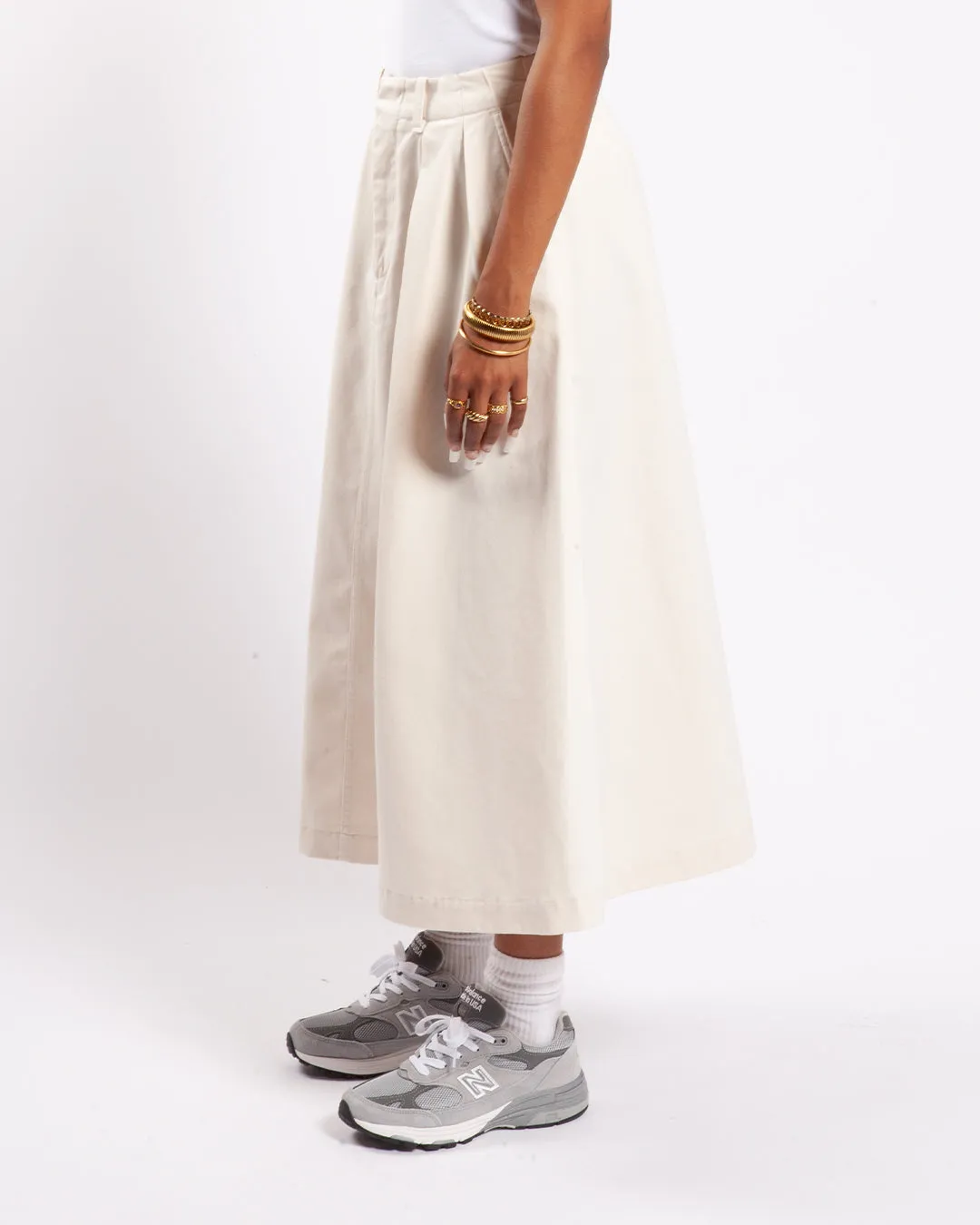 Natural Color Nanamica Chino Style Skirt