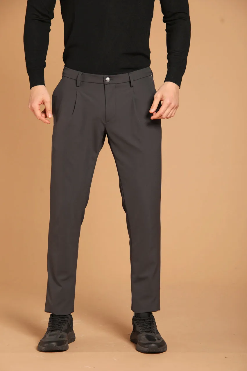 New York 1 Pinces Office pantalone chino jogger uomo in jersey stretch regular fit