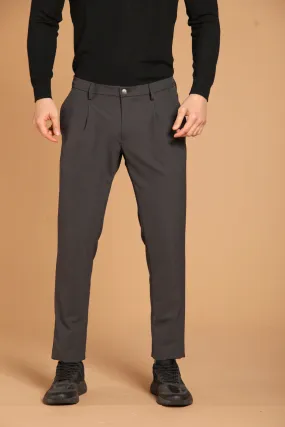 New York 1 Pinces Office pantalone chino jogger uomo in jersey stretch regular fit