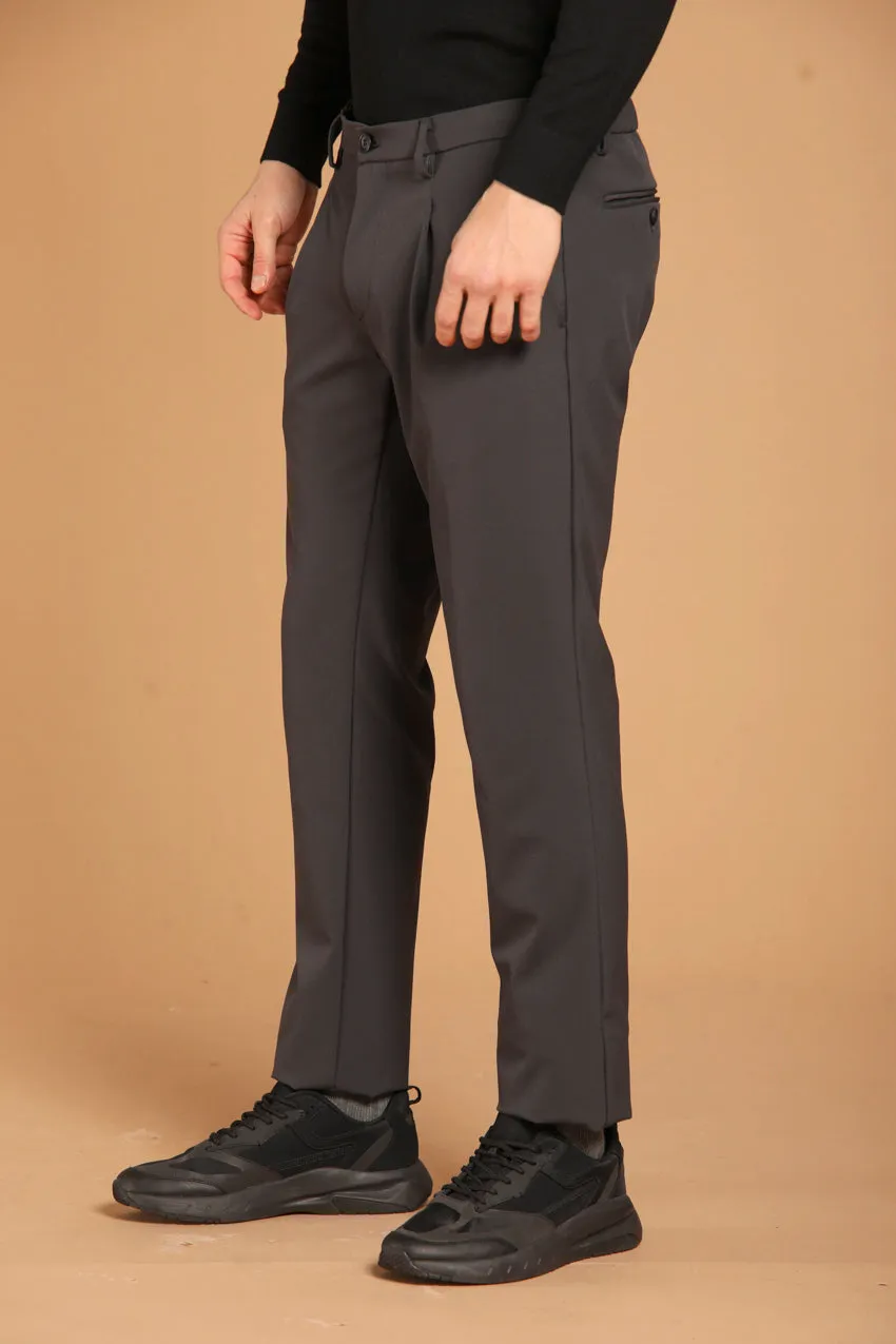 New York 1 Pinces Office pantalone chino jogger uomo in jersey stretch regular fit