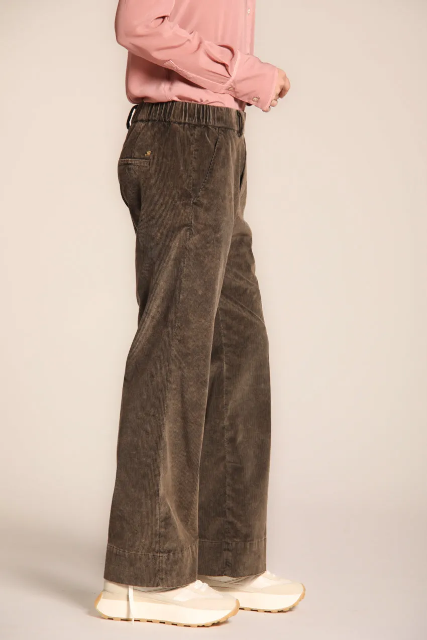 New York Cozy Straight pantalone chino donna in velluto a coste straight fit