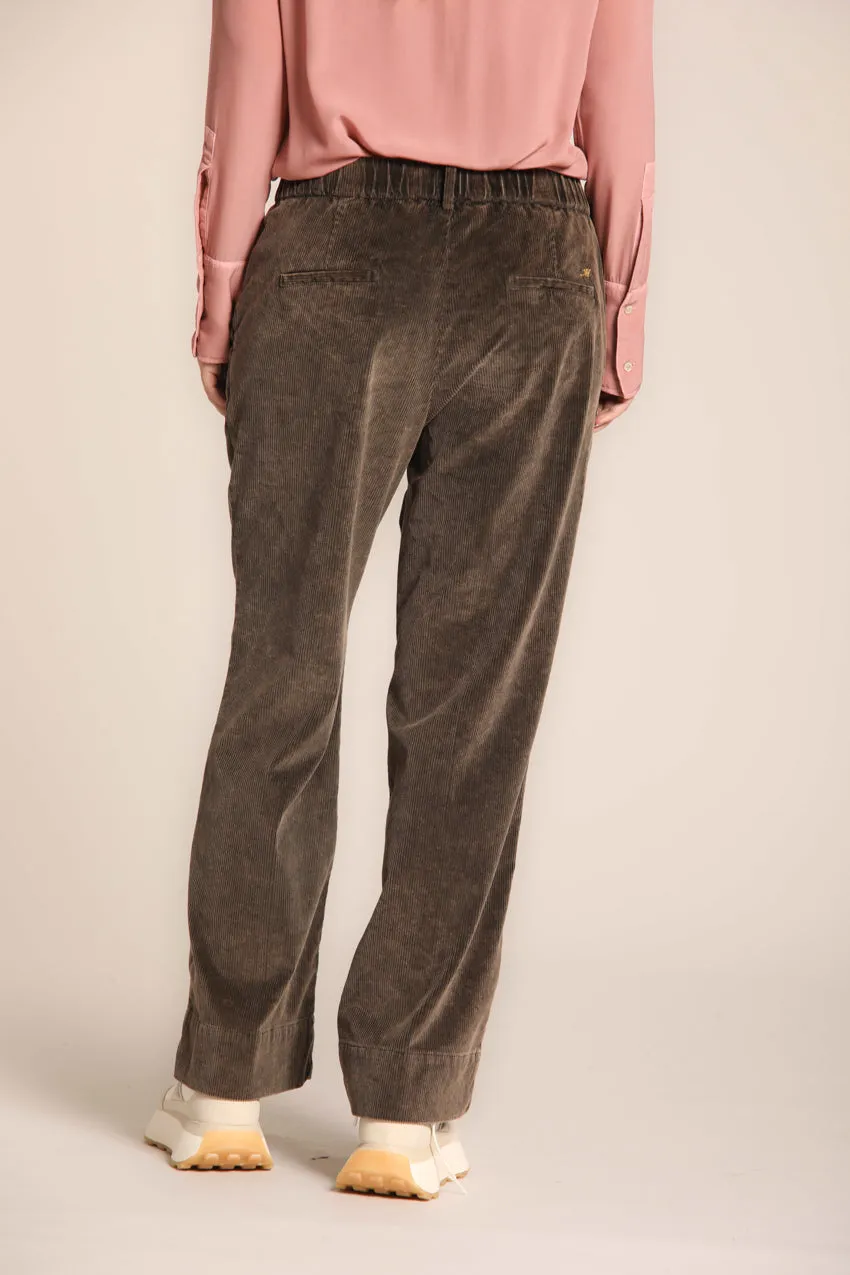 New York Cozy Straight pantalone chino donna in velluto a coste straight fit