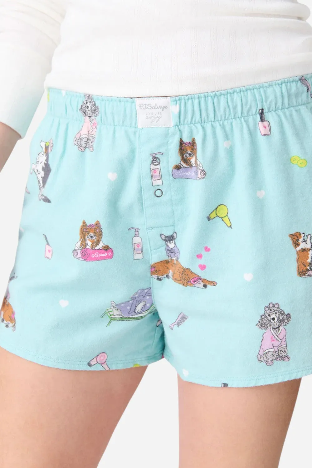 PJ Salvage Spaw Day Flannel Short