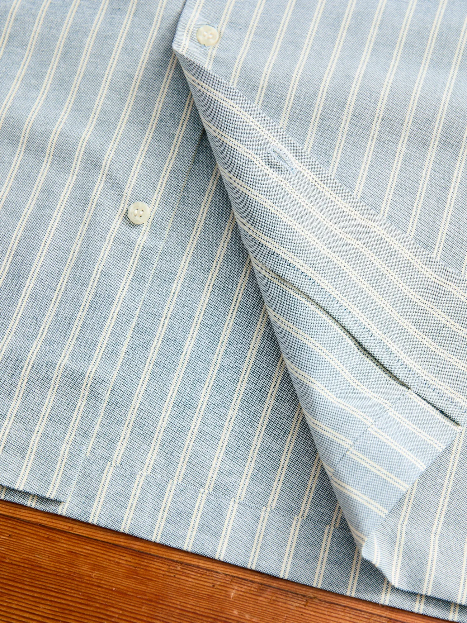 Vintage Indigo Striped Oxford Aloha Shirt