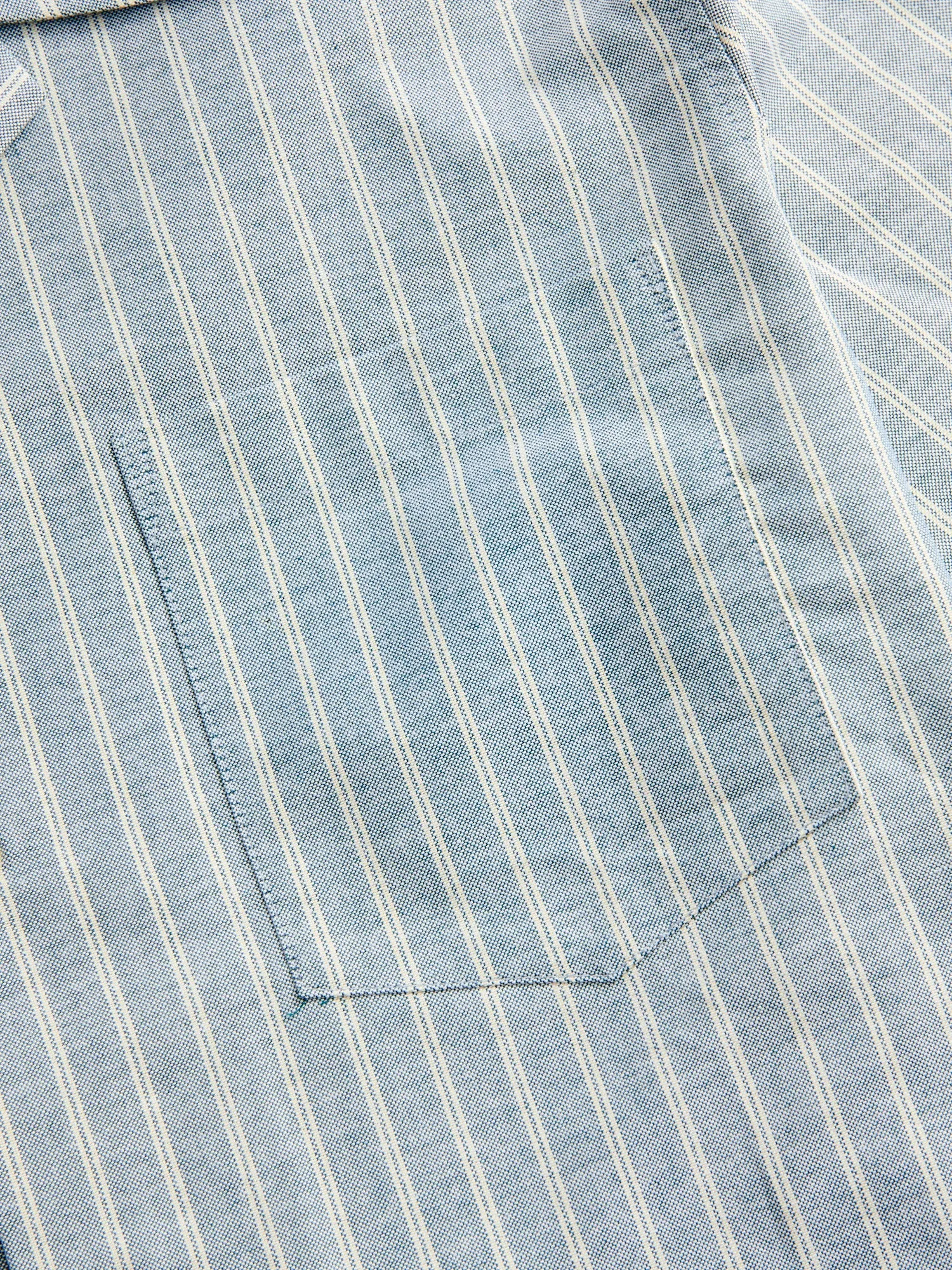Vintage Indigo Striped Oxford Aloha Shirt