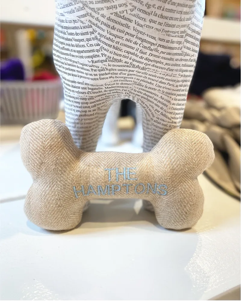 "The Hamptons" Tweed Squeaker Dog Toy (Made in the USA)