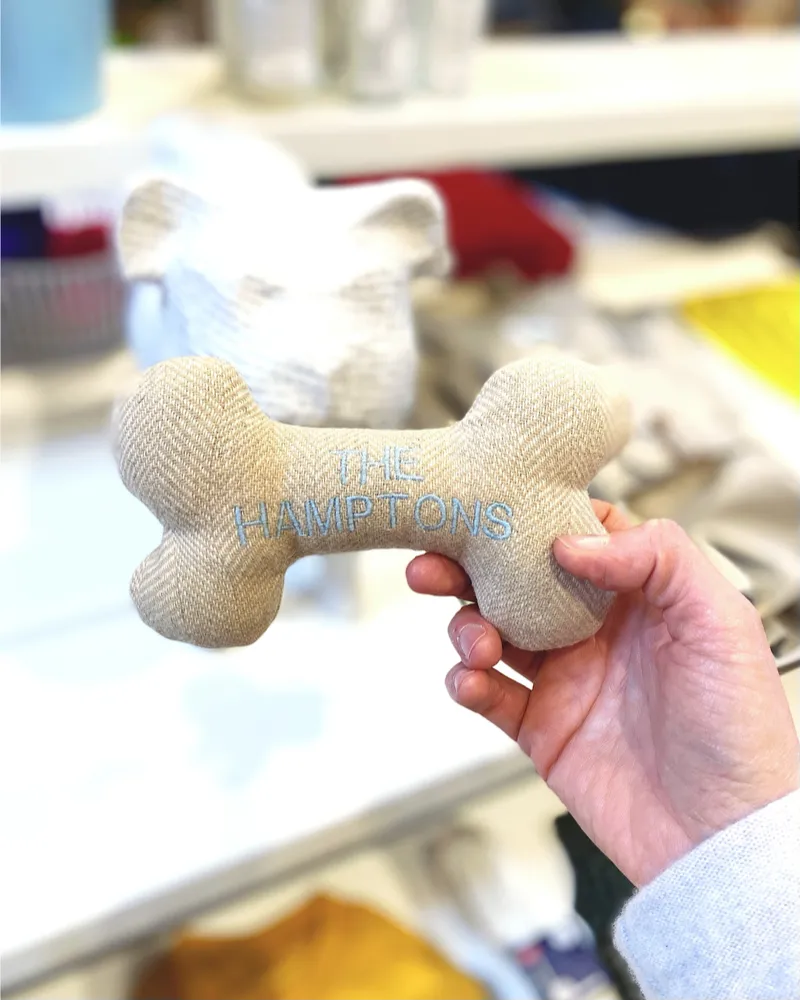 "The Hamptons" Tweed Squeaker Dog Toy (Made in the USA)