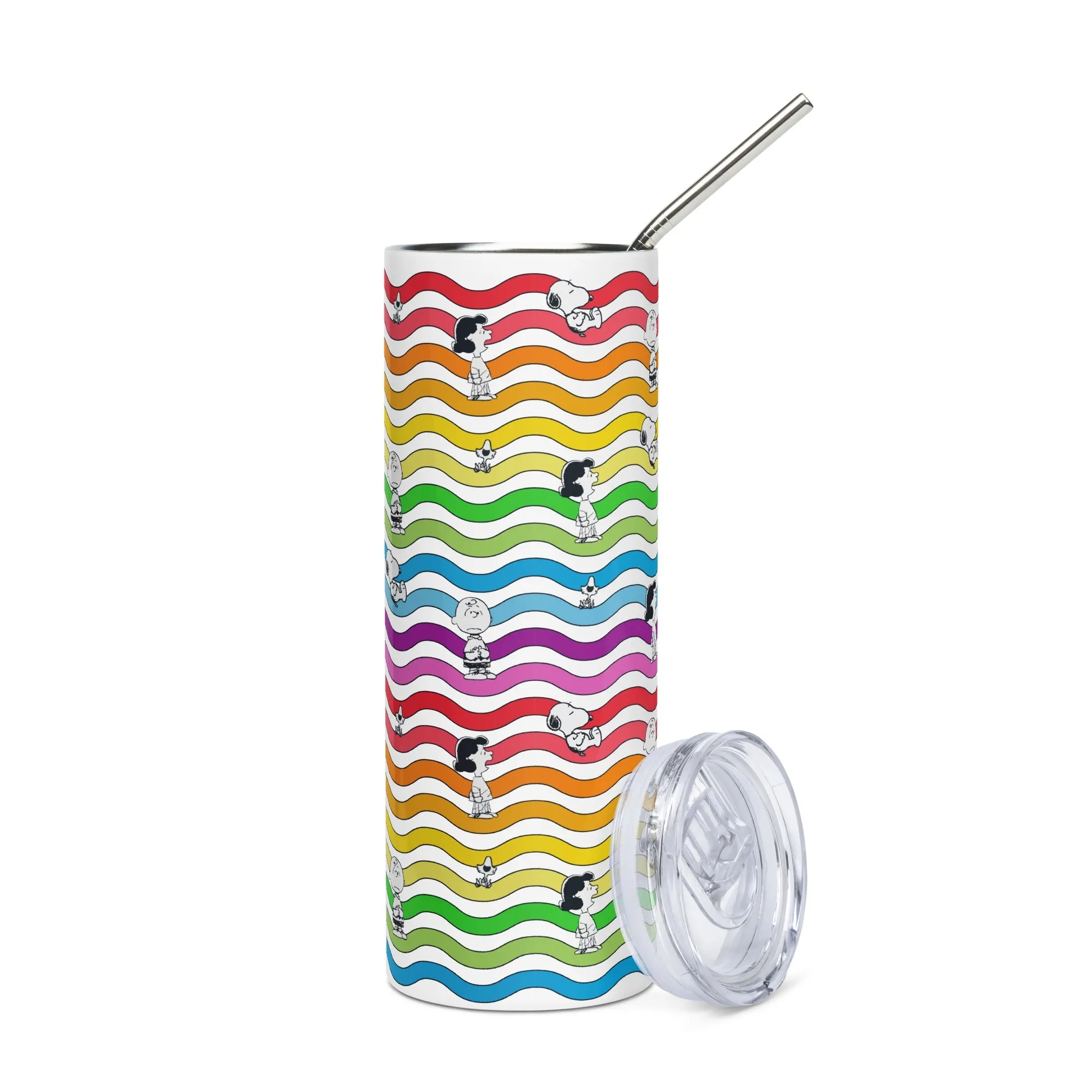 Rainbow Waves Skinny Tumbler