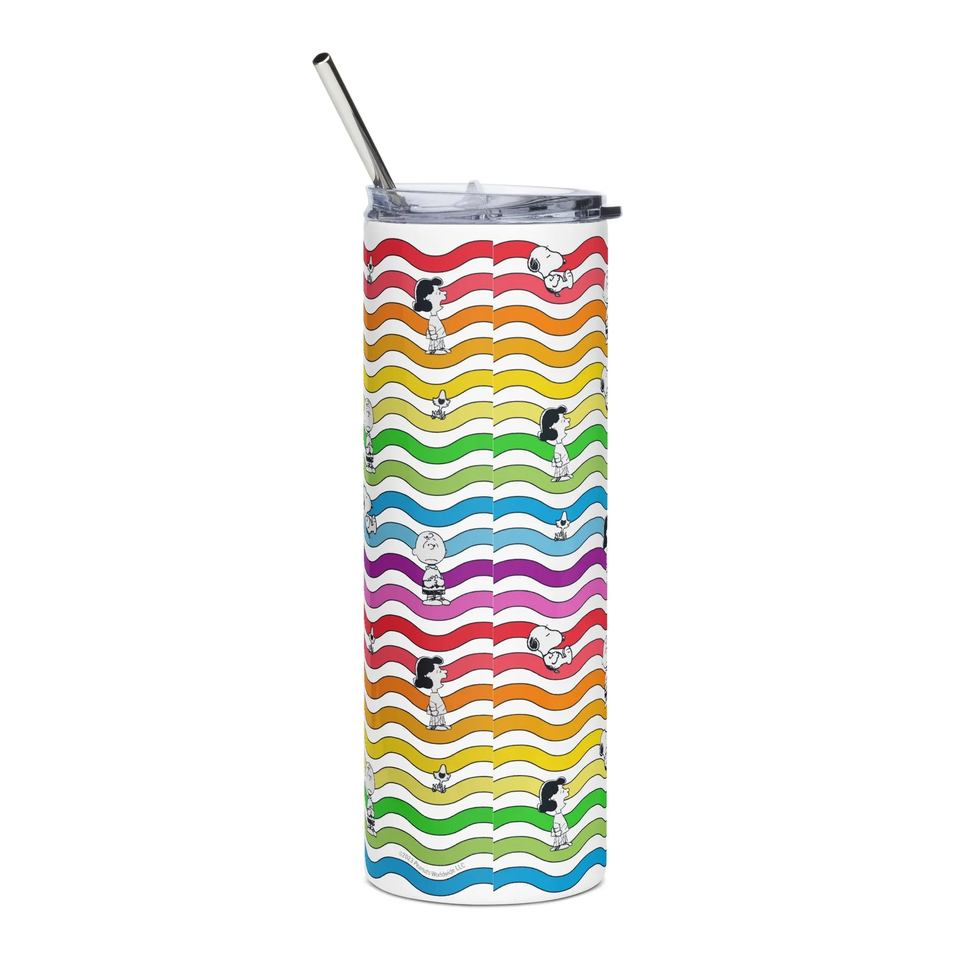 Rainbow Waves Skinny Tumbler