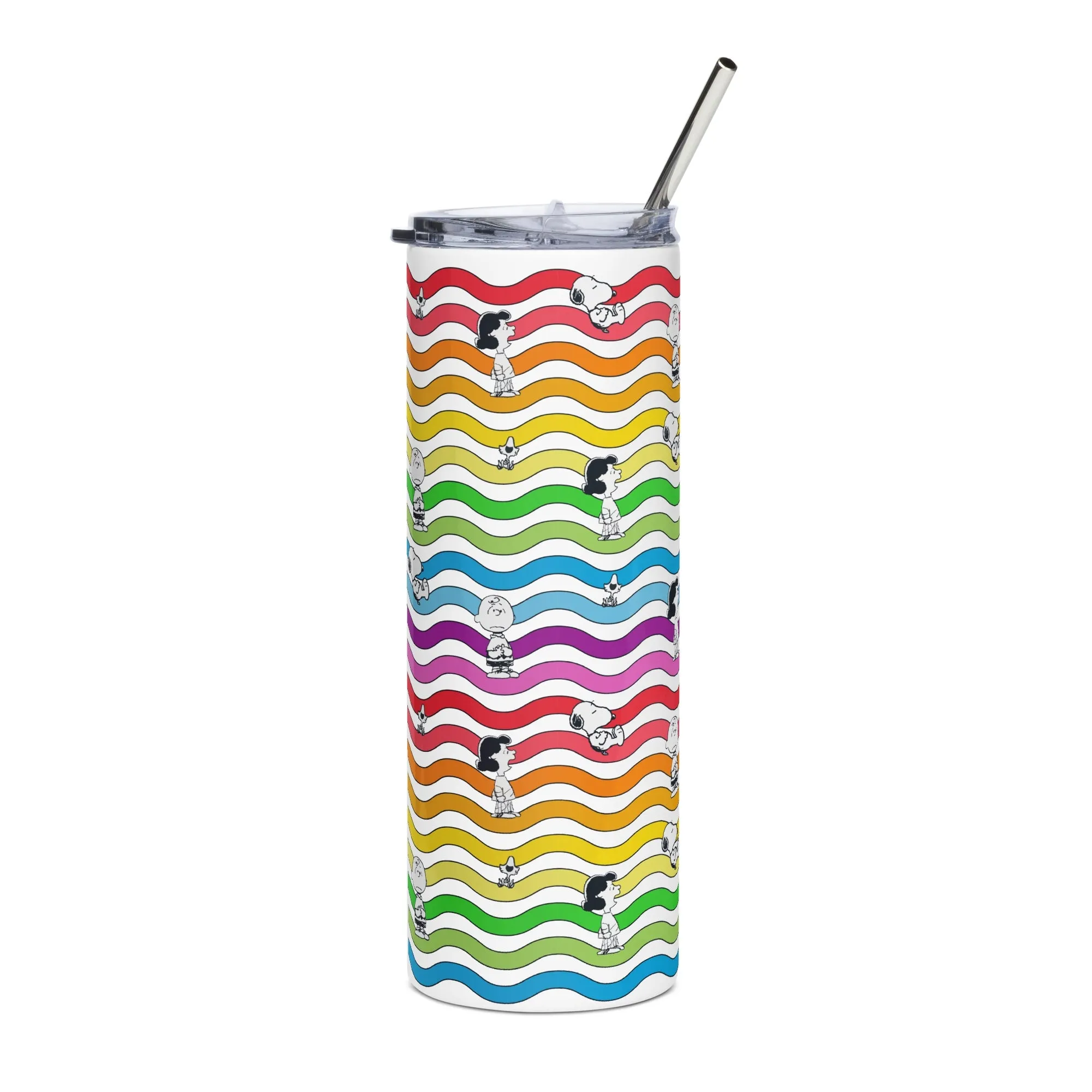 Rainbow Waves Skinny Tumbler