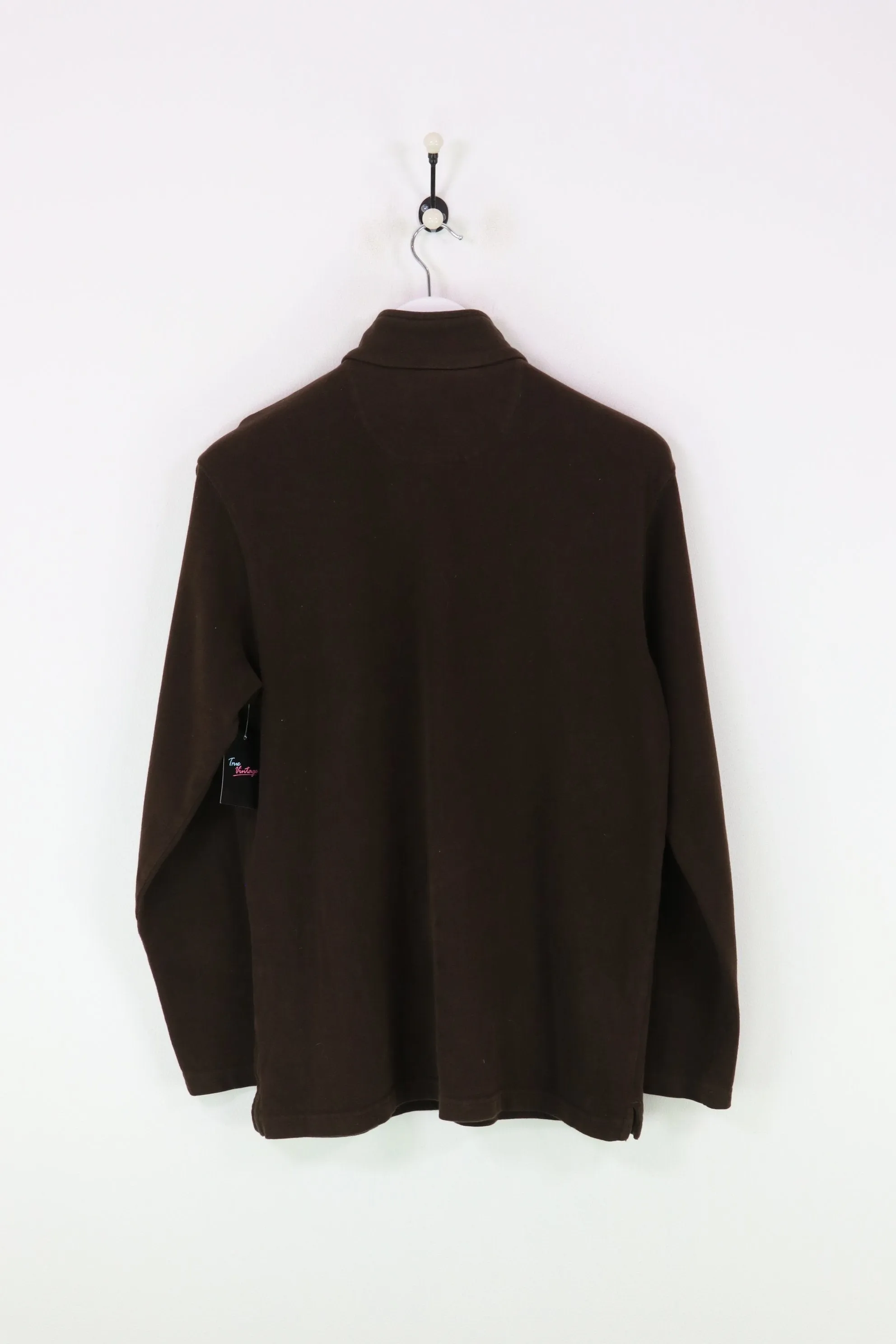 Ralph Lauren Chaps 1/4 Zip Sweatshirt Brown Large
