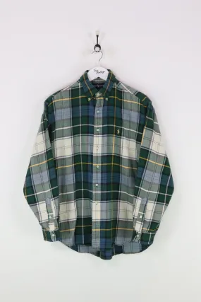 Ralph Lauren Flannel Shirt Green/Blue/White XL