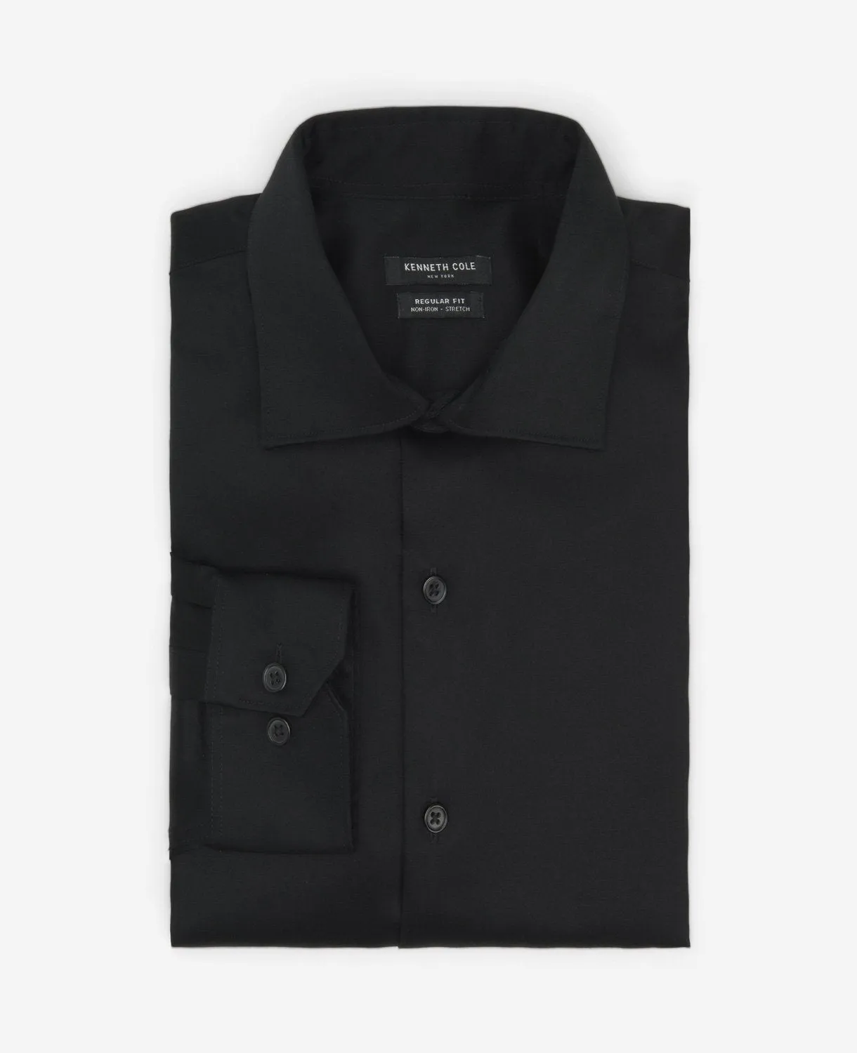 Regular-Fit Button-Down Stretch Dress Shirt with TEK FIT