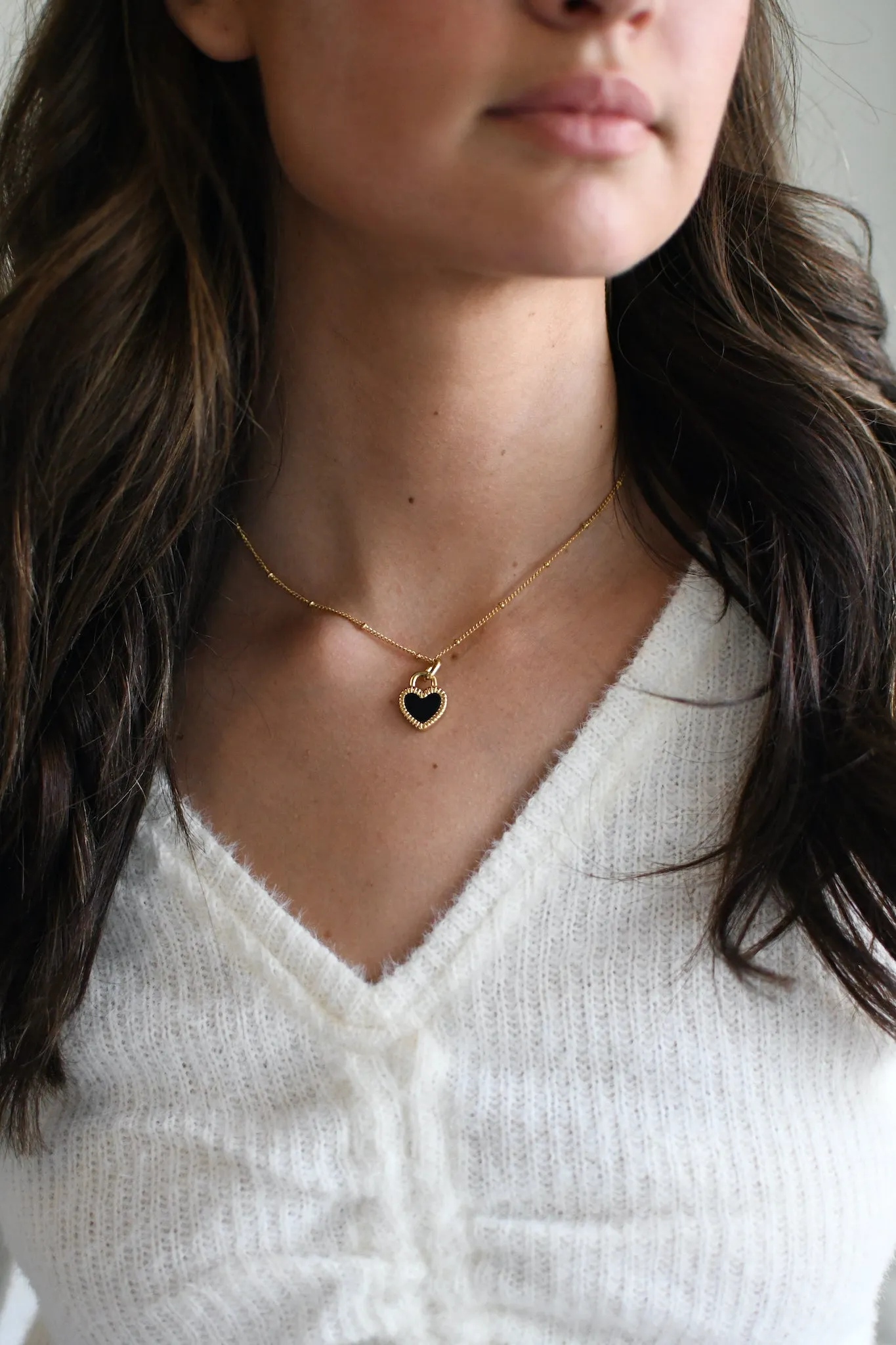 Reversible Heart Pendant Necklace