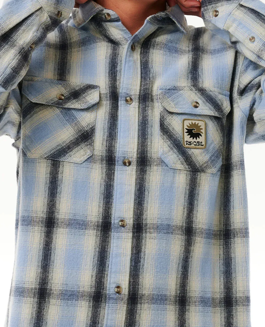 Rip Curl Men's Saltwater Culture Flannel Shirt Sparky Blue 03VMSH-8152