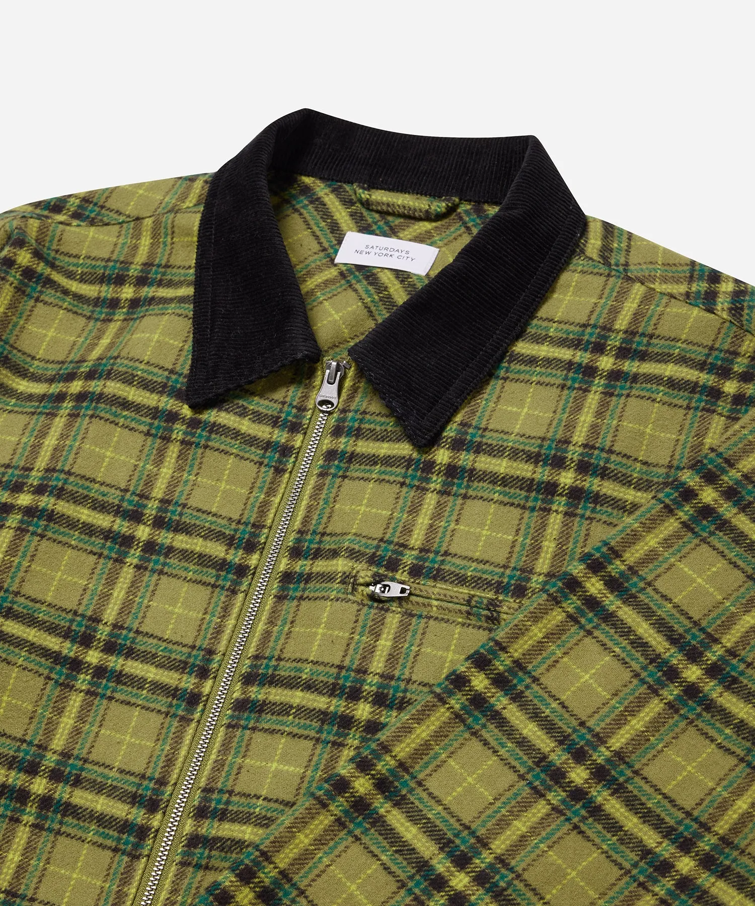 Ryan Zip Front Flannel Shirt