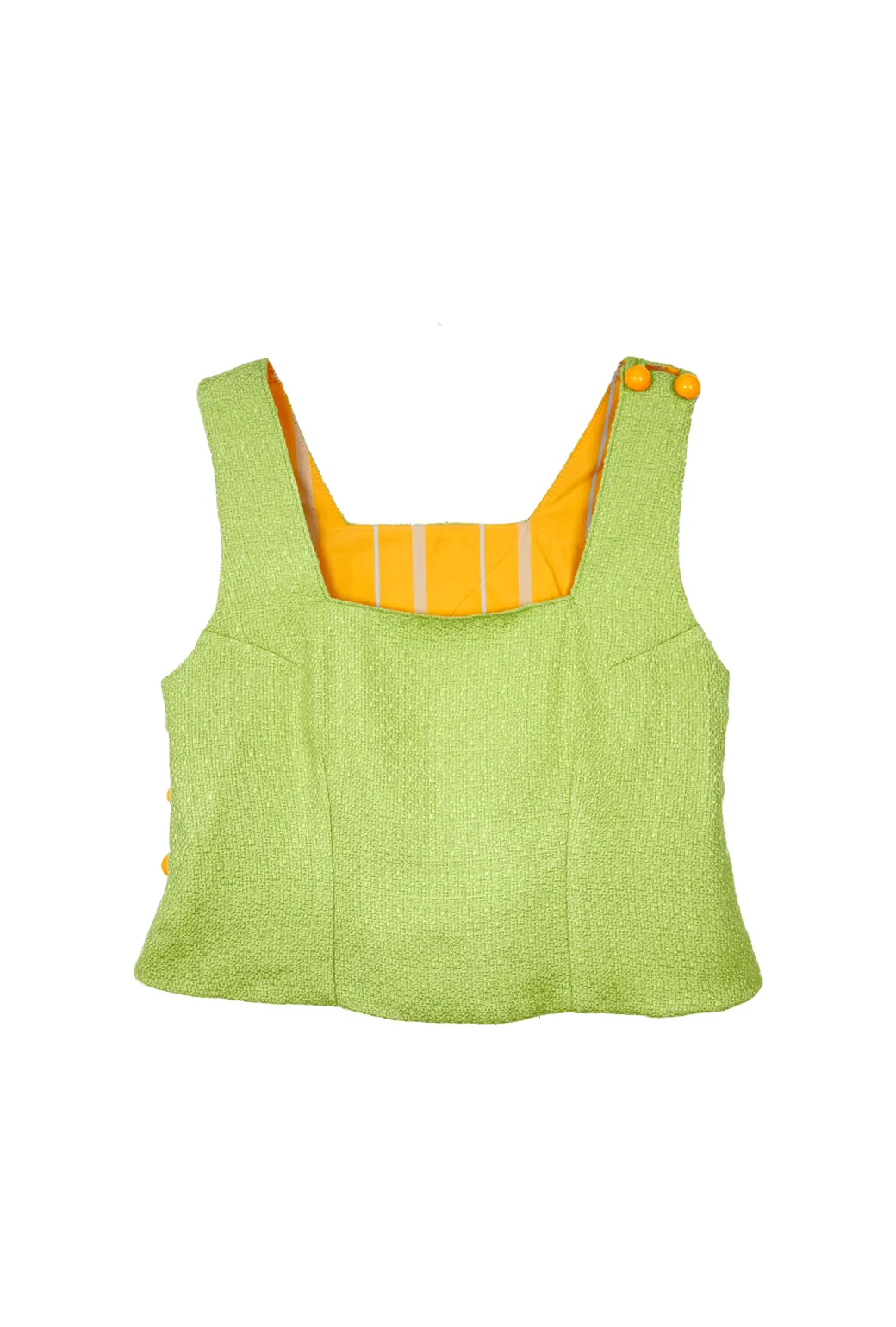 SAMPLE - Paulina Top - Lime Sherbet Tweed