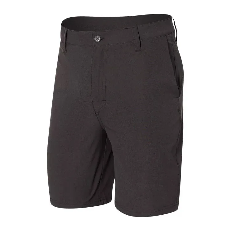 Saxx Men's Go To Town 2 In 1 Short 9" Faded Black