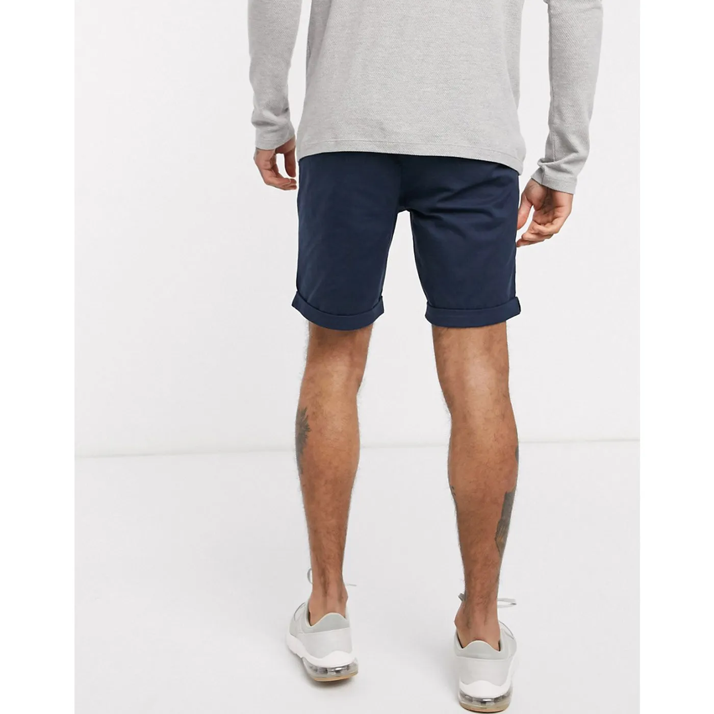Selected Homme navy organic cotton chino shorts