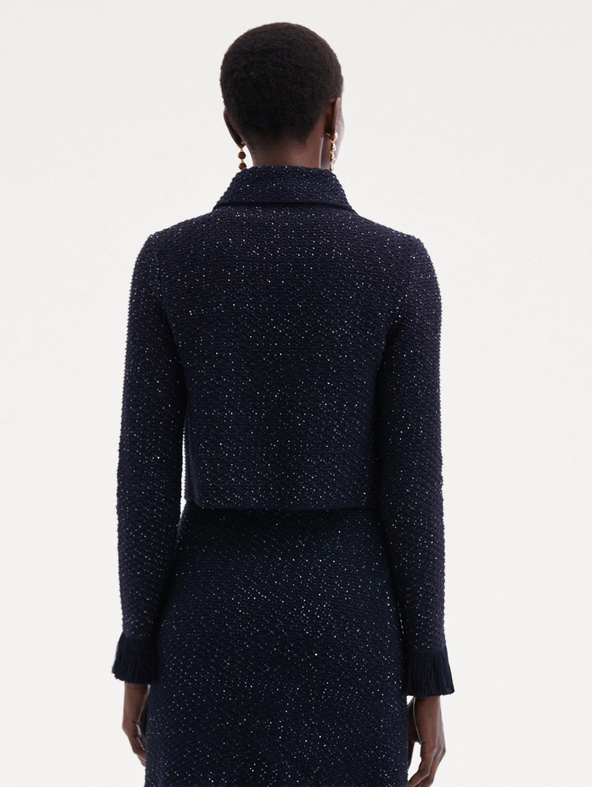 Sequin Tweed Jacket