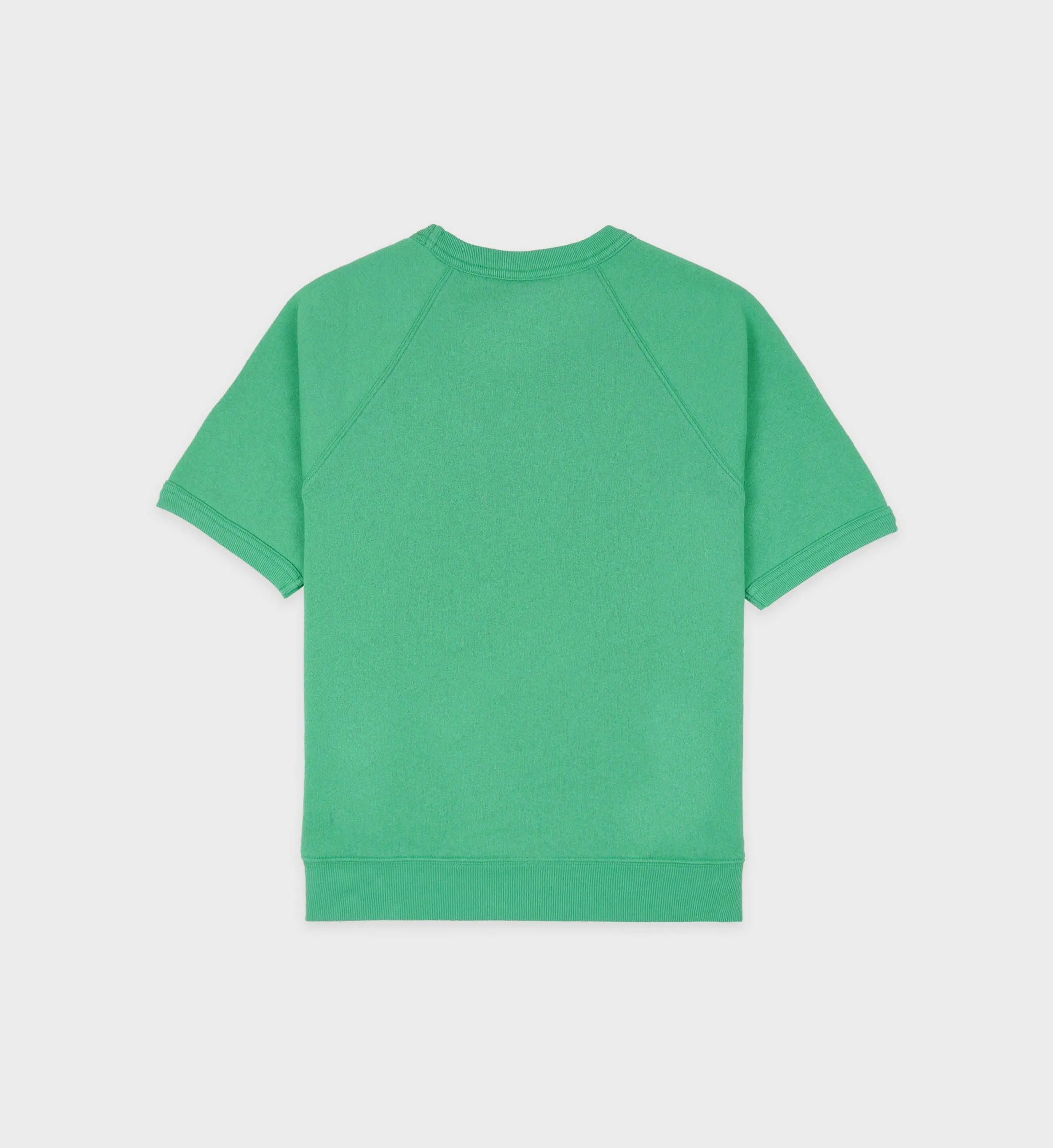 Serif Logo Short Sleeve Crewneck - Verde/White
