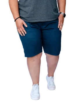 Steel Blue Chino Shorts