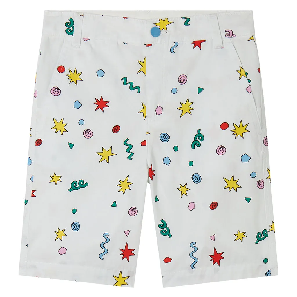 Stella McCartney Child Shorts Magic Confetti Print White