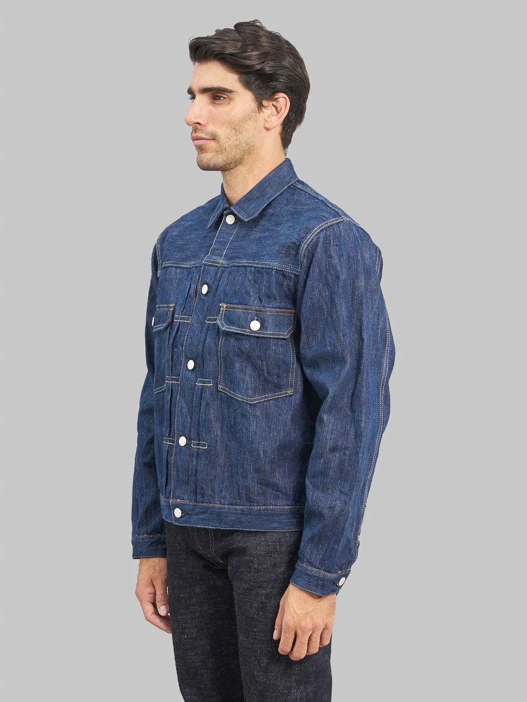 Studio D'Artisan D4563 "Tokushima Awa Shoai" 15oz Type II Indigo Jacket