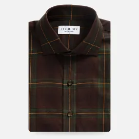 The Dark Brown Woodly Plaid Custom Shirt