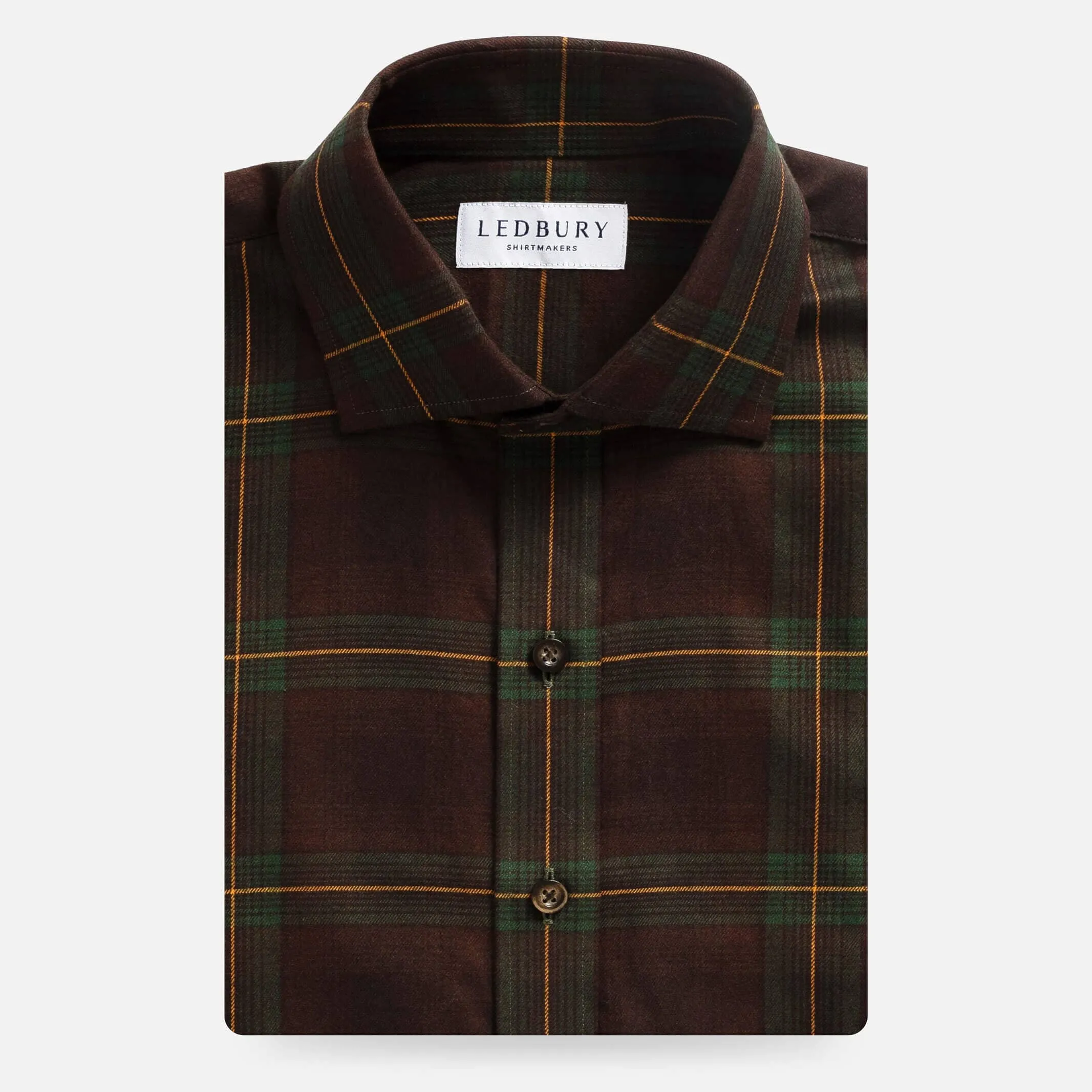 The Dark Brown Woodly Plaid Custom Shirt