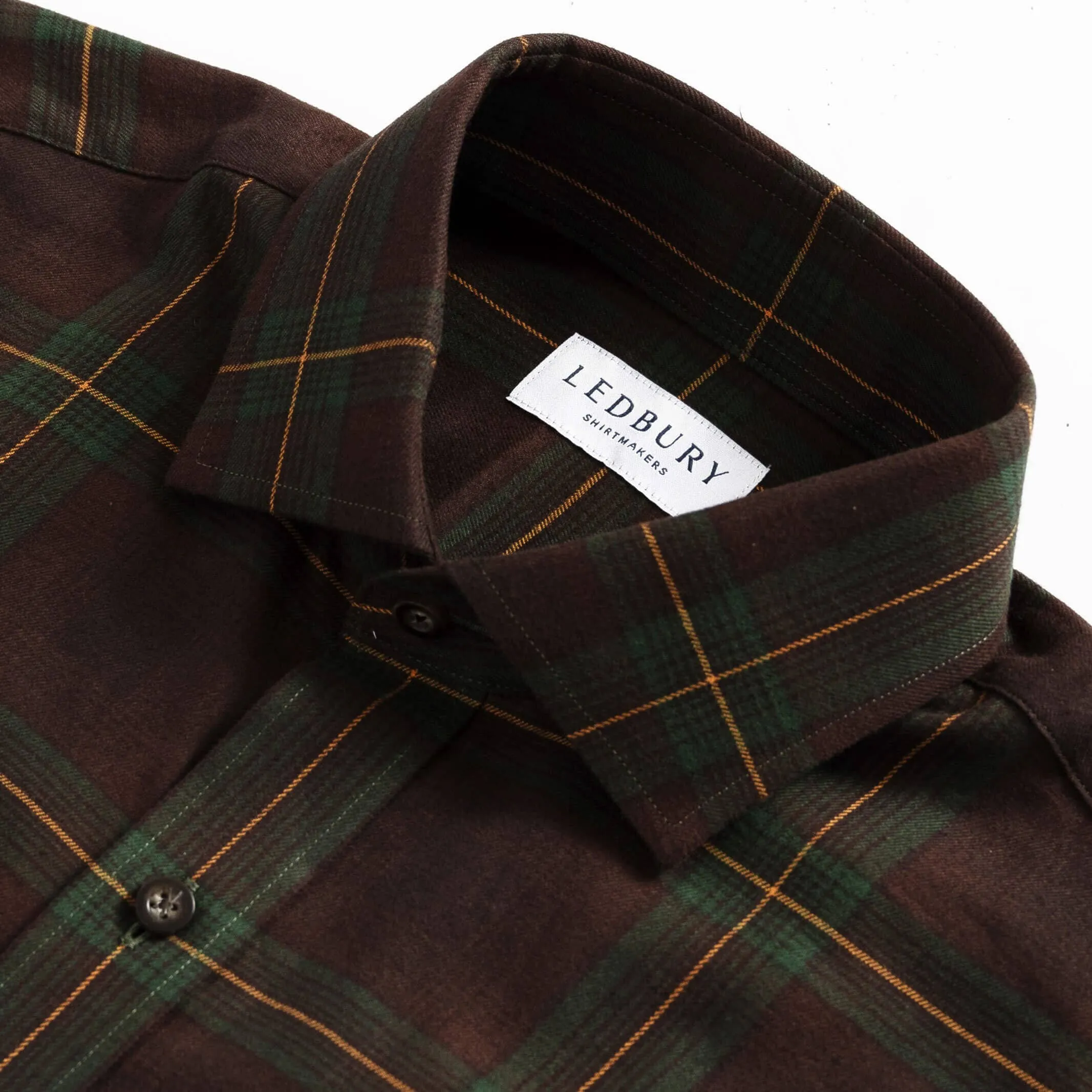 The Dark Brown Woodly Plaid Custom Shirt