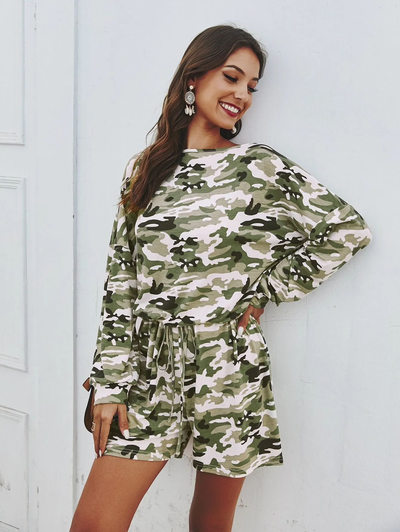 Tie Dye Long Sleeve Pajamas Set
