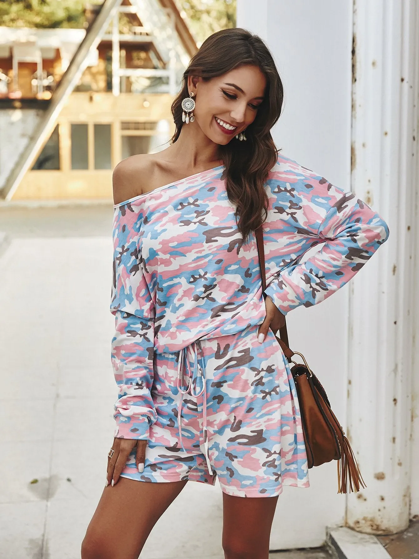 Tie Dye Long Sleeve Pajamas Set