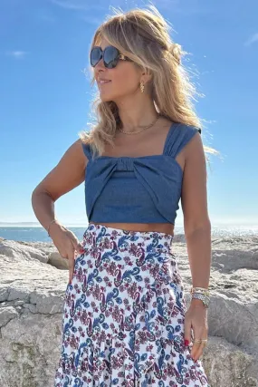 Top Laço Denim