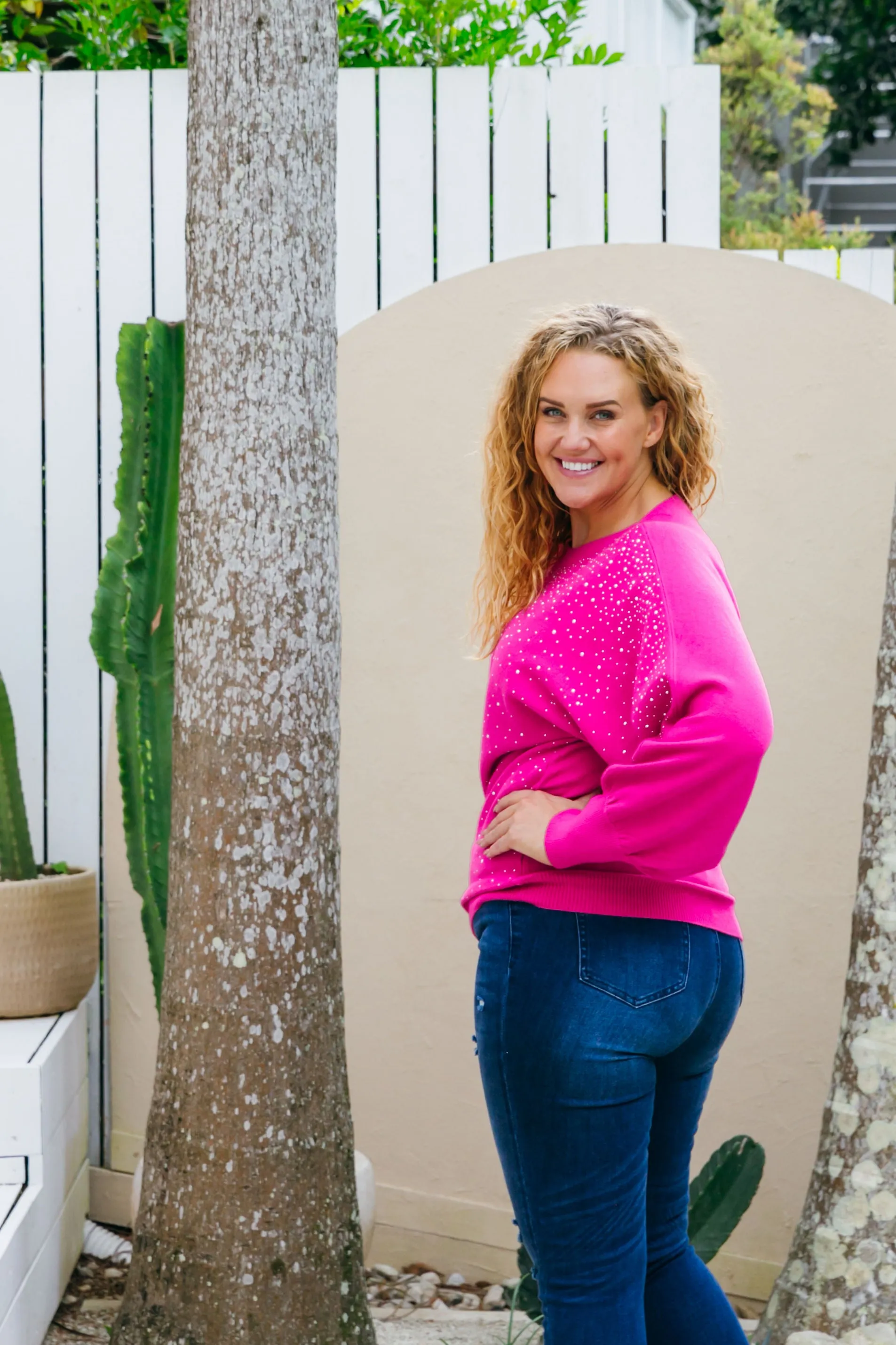 Twinkle Embellished Knit In Pink