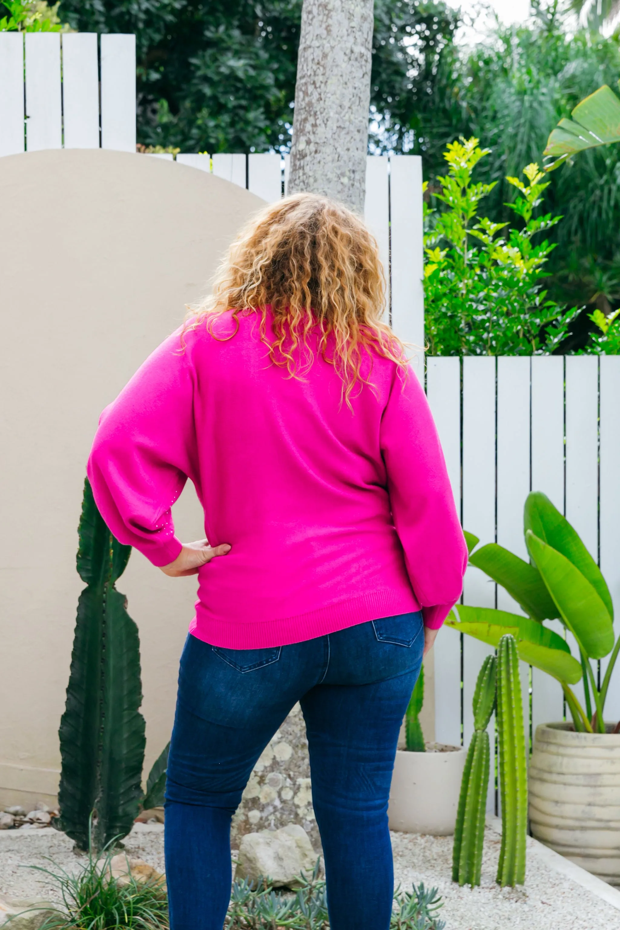 Twinkle Embellished Knit In Pink