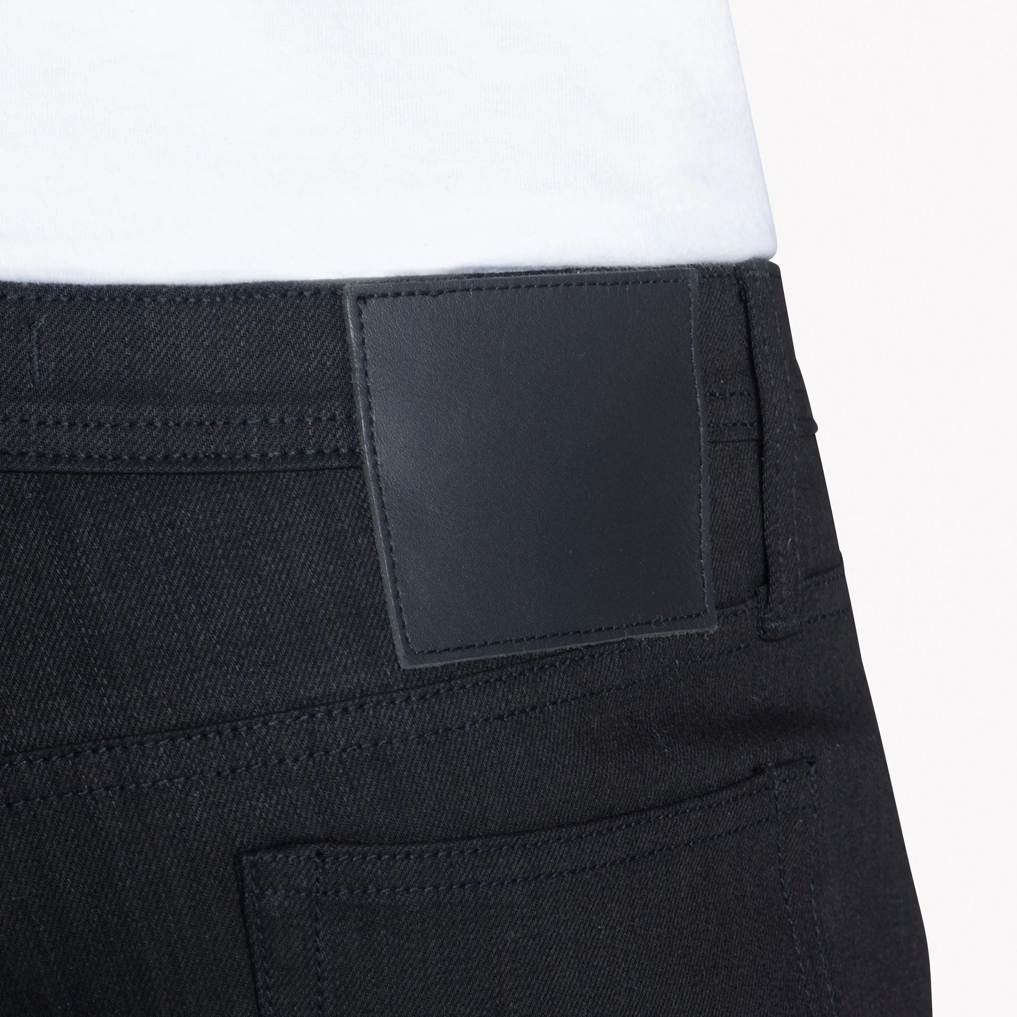 UB244 Tapered Fit - 11oz Solid Black Stretch Selvedge Denim