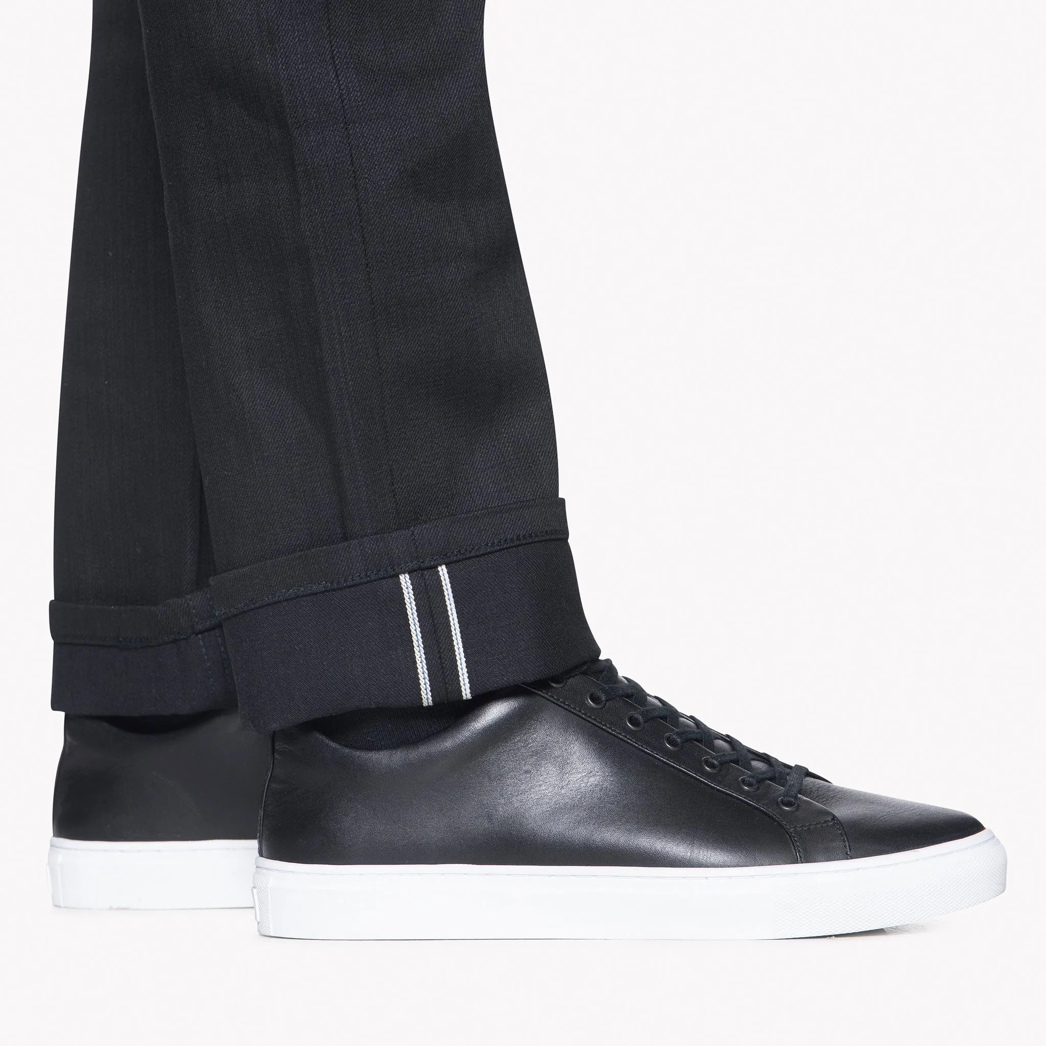 UB244 Tapered Fit - 11oz Solid Black Stretch Selvedge Denim